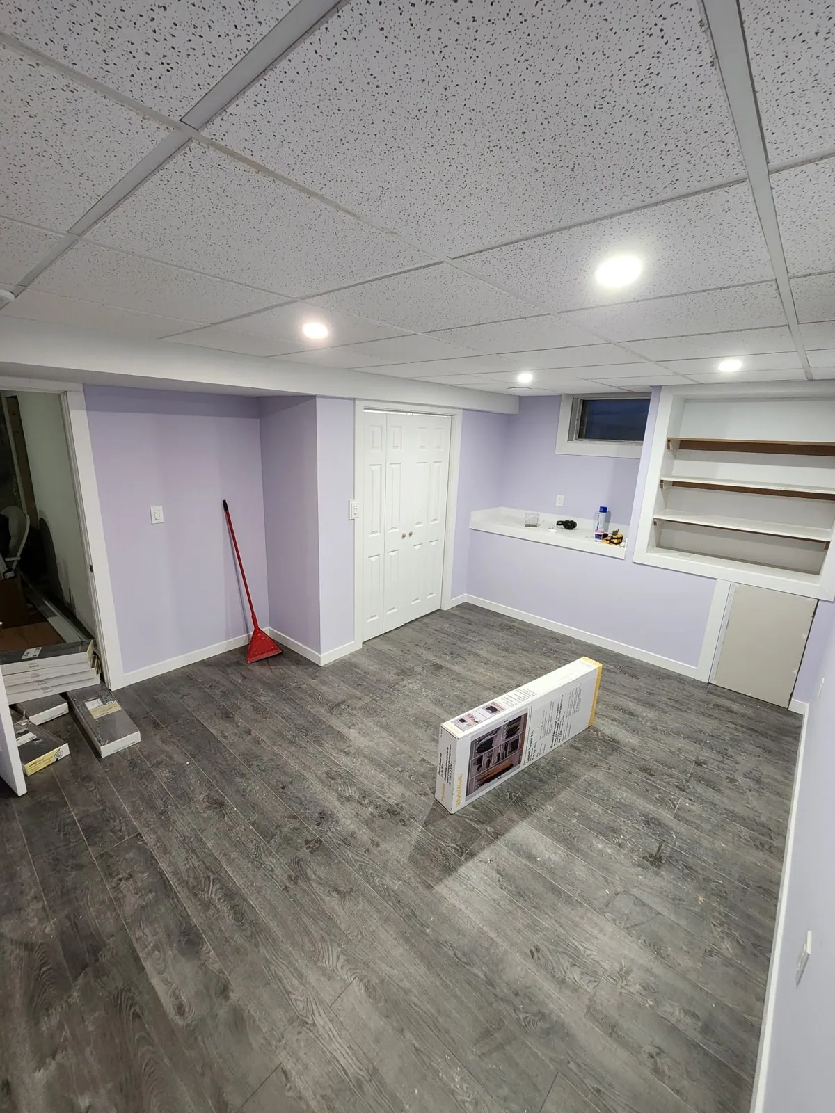 Finished basement update by Collins Contracting